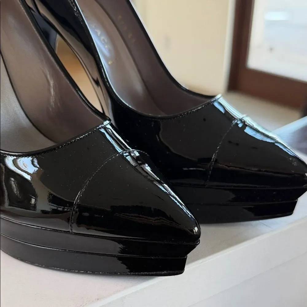 Versace Black Patent Leather High Heels 41